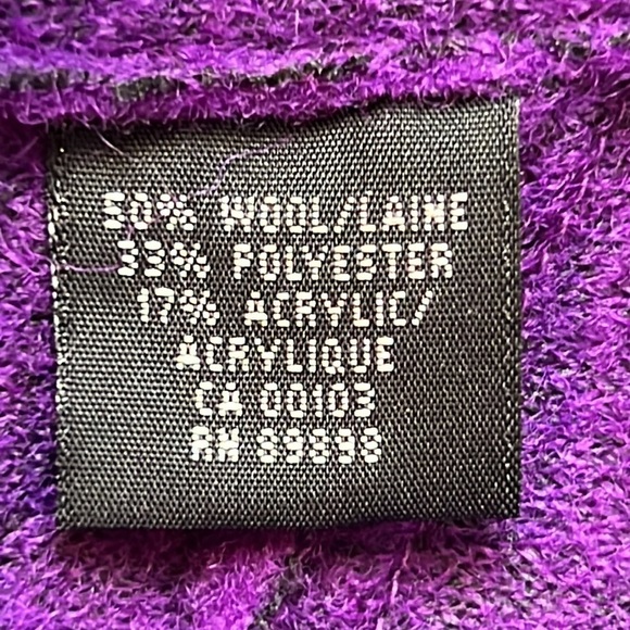 𝅺Pinehurst Wool Blend Purple Snap Button Blazer SZ L - Picture 8 of 13